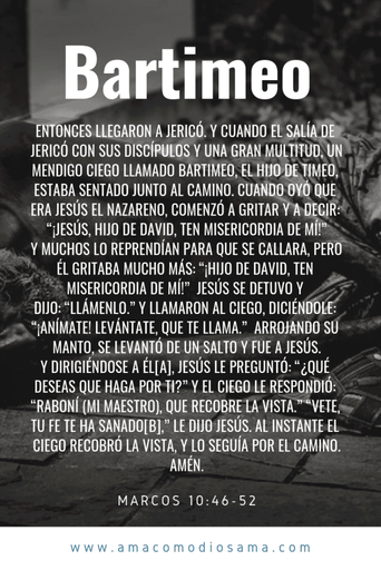 Quién es Bartimeo? ¿Qué puedo aprender de la historia de Bartimeo? – Ama  Como Dios Ama