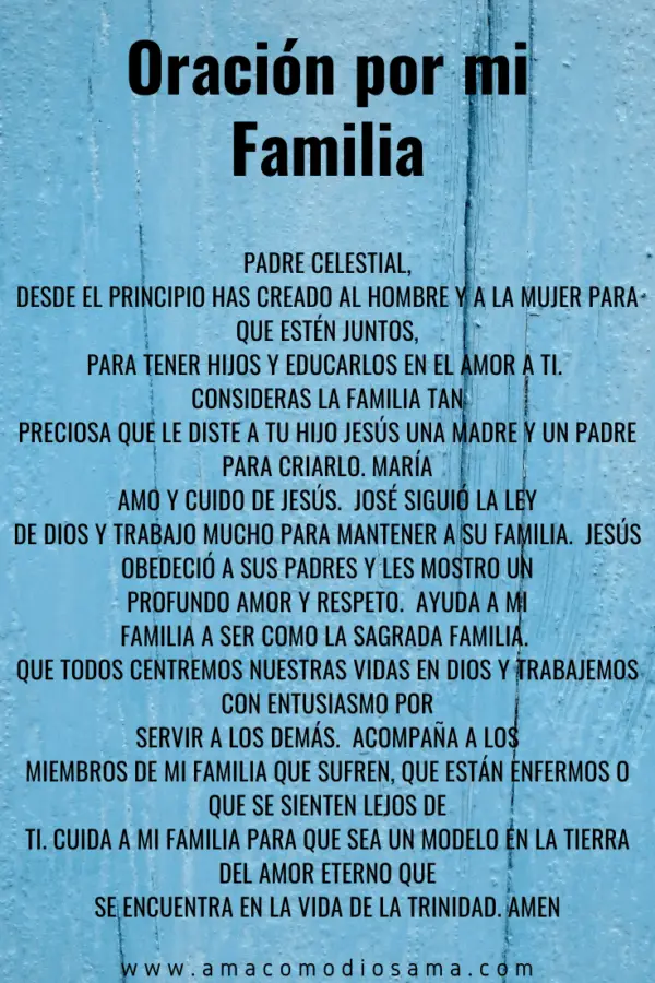 Oración Por Mi Familia Ama Como Dios Ama 0194