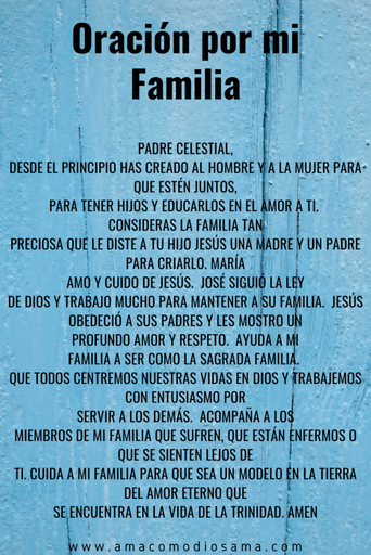 Oración por mi Familia – Ama Como Dios Ama