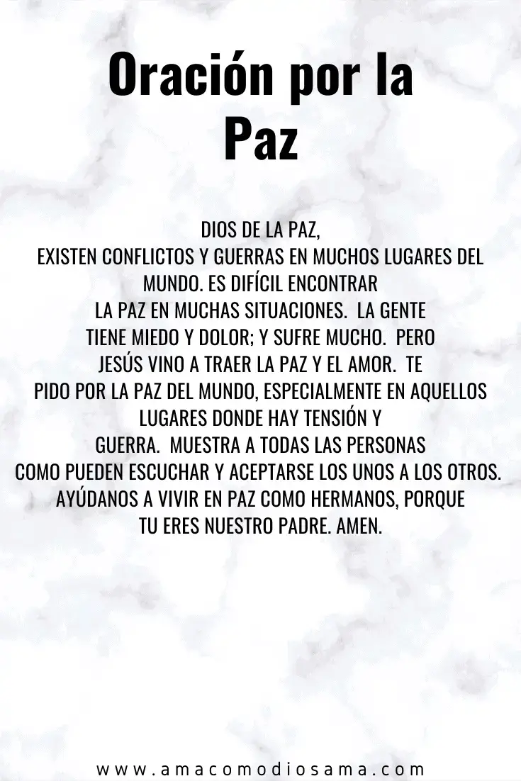 Oración por la Paz – Ama Como Dios Ama